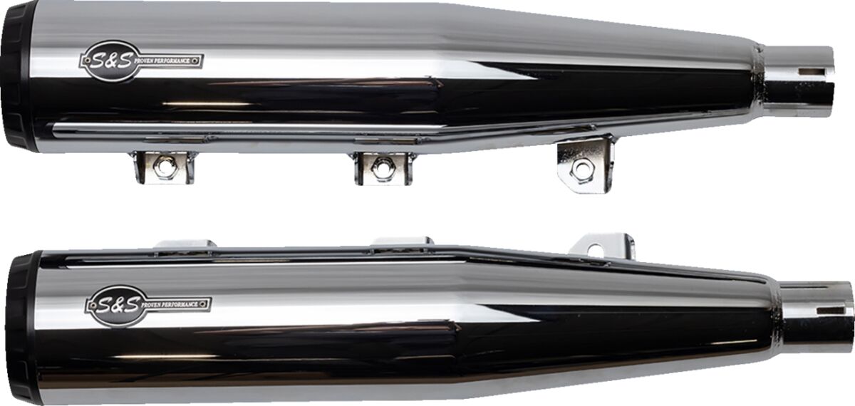 S&S CYCLE Muffler slip-on Grand National Chrome Race Only Scout 19-23 4110-156-R