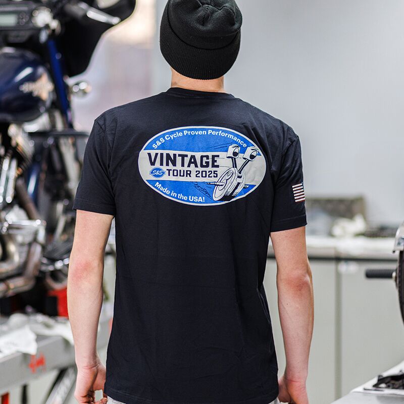 S&S CYCLE TEE SHIRT VINTAGE TOUR - SHORT 510-1181