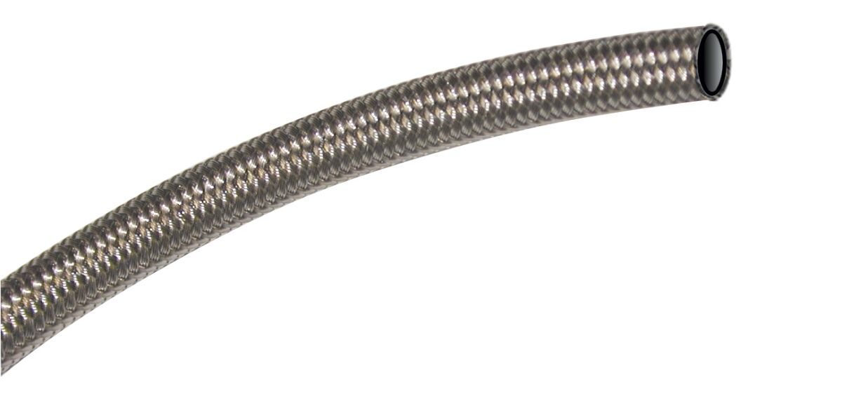 GOODRIDGE FUEL/OIL HOSE AN-06 TEFLON/STAINLESS-STEEL SILVER INNER-�~: 0,323"(8,2mm) 4M 600-06-4