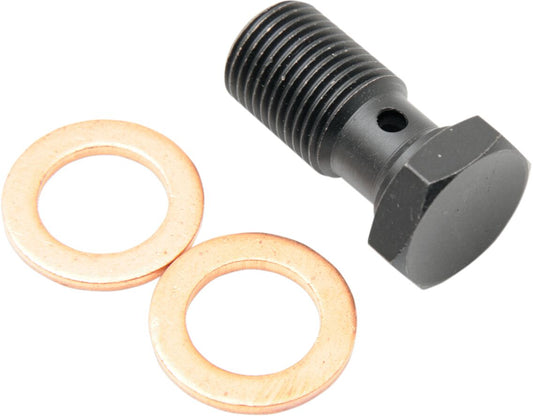 GOODRIDGE SINGLE BANJO BOLT ZINK PLATED CARBON STEEL BLACK 7/16x24 JIC/UNF 775-44PBK