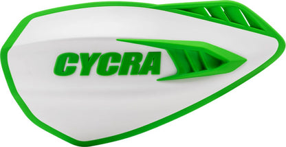 CYCRA White/Green Cyclone Handguards 1CYC-0056-241