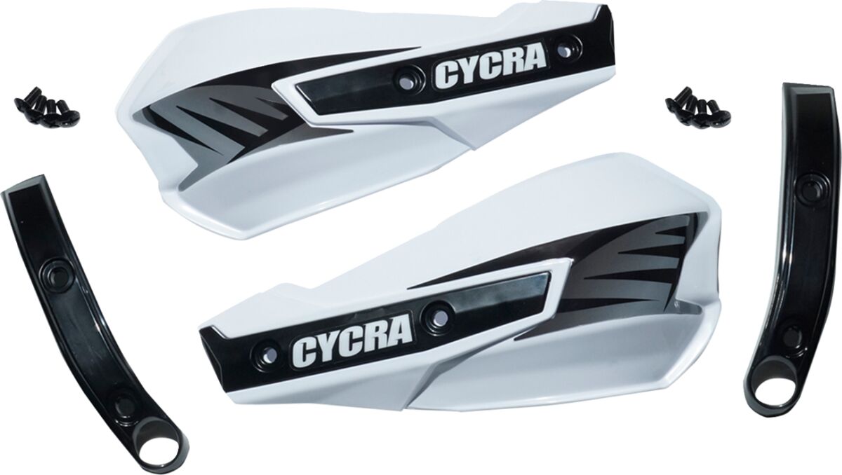 CYCRA Replacement Vortex Handshields w/ Abrasion Guards - White 1CYC-1029-42