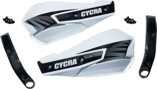CYCRA Replacement Vortex Handshields w/ Abrasion Guards - White 1CYC-1029-42
