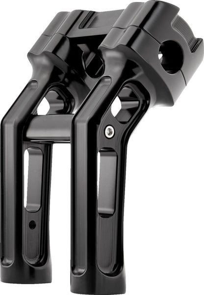 ARLEN NESS Risers - Method - Softail Gauge Cut-Out - 7" - Black 520-055