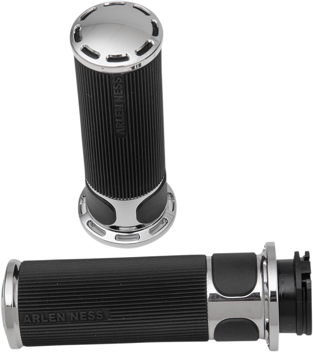 ARLEN NESS GRIPS SLOT TRACK FUSION THROTTLE BY CABLE CHROME 07-300