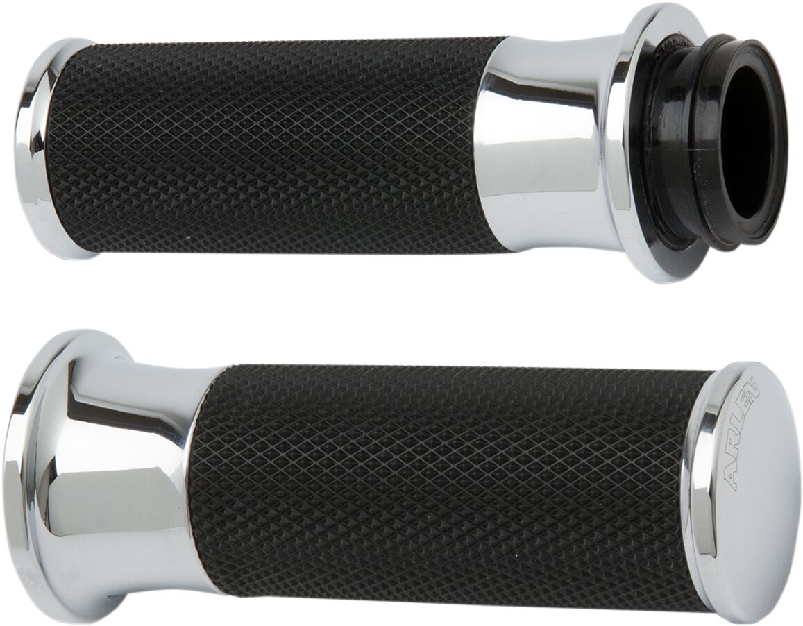 ARLEN NESS GRIPS SMOOTH FUSION THROTTLE BY CABLE CHROME 07-320