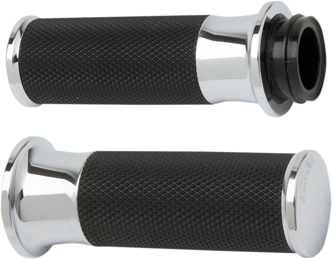 ARLEN NESS GRIPS SMOOTH FUSION THROTTLE BY CABLE CHROME 07-322
