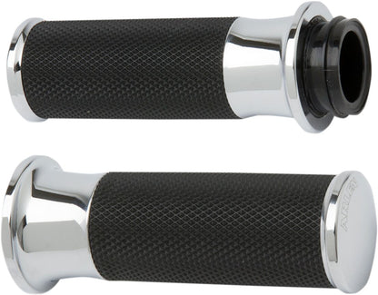ARLEN NESS GRIPS SMOOTH FUSION THROTTLE BY CABLE CHROME 07-322