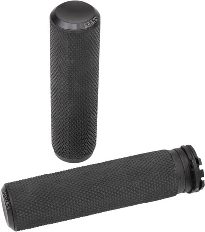 ARLEN NESS GRIPS KNURLED FUSION THROTTLE BY CABLE BLACK 07-325