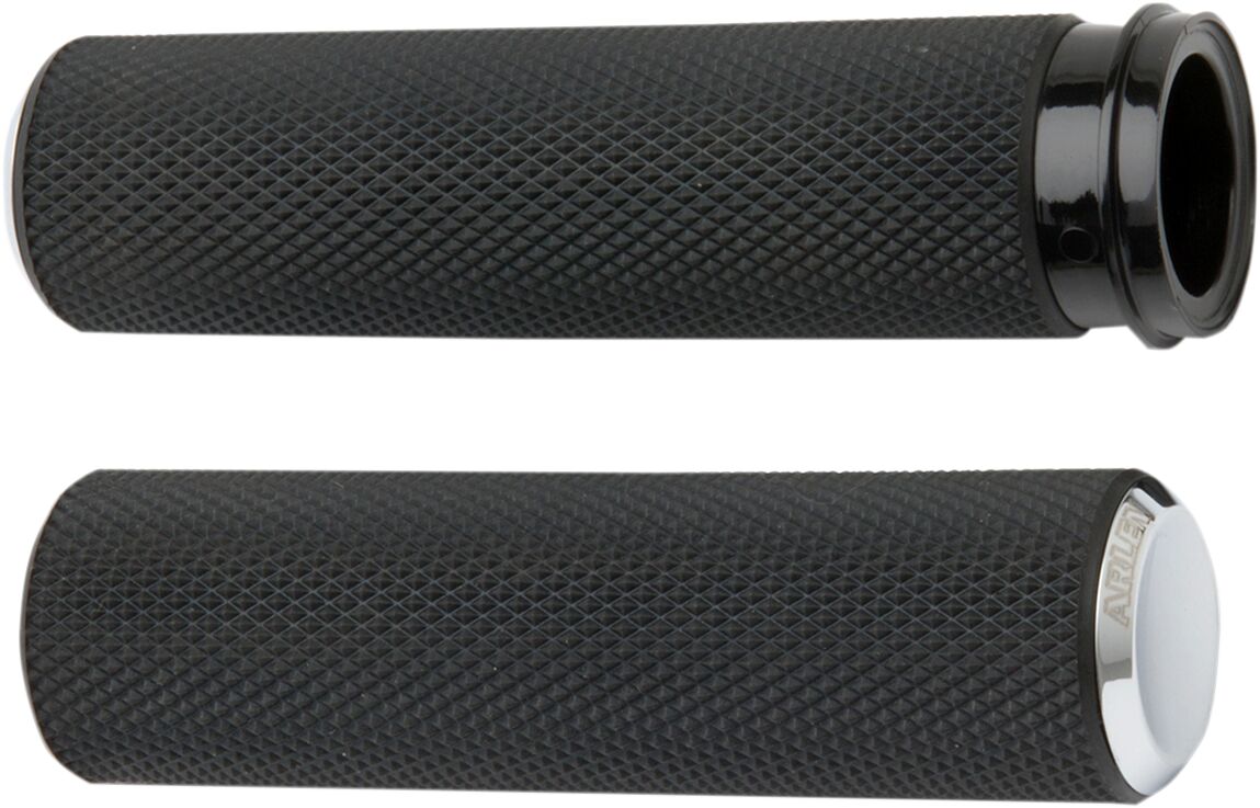 ARLEN NESS GRIPS KNURLED FUSION THROTTLE BY WIRE CHROME 07-326