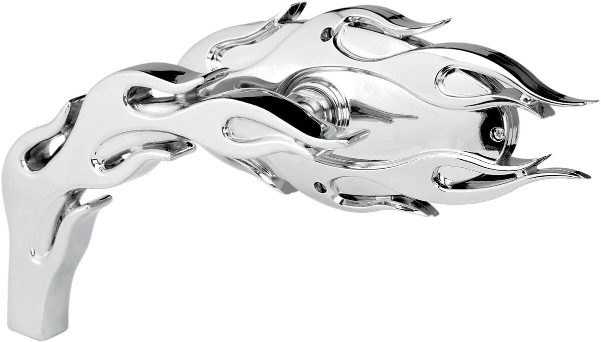 ARLEN NESS MIRROR FLAMED MICRO CHROME LEFT 13-070