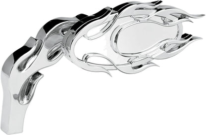 ARLEN NESS MIRROR FLAMED MICRO CHROME LEFT 13-070