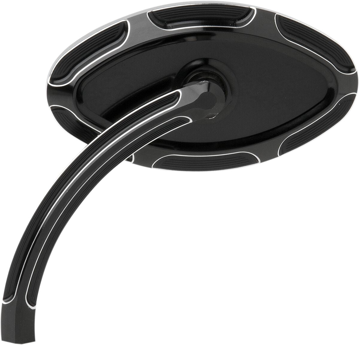 ARLEN NESS MIRROR CAT EYE BEVELED SHORT STEM LEFT BLACK 13-130