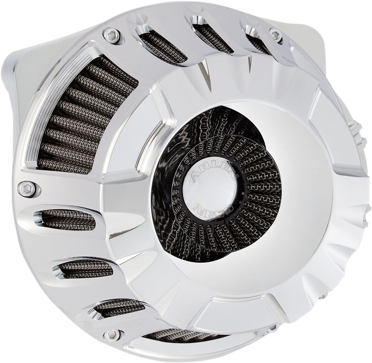 ARLEN NESS AIR CLEANER KIT INVERTED BIG SUCKER DEEP CUT CHROME 18-926