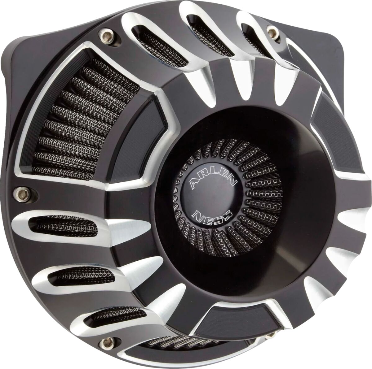 ARLEN NESS AIR CLEANER KIT INVERTED BIG SUCKER DEEP CUT BLACK 18-931
