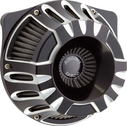 ARLEN NESS AIR CLEANER KIT INVERTED BIG SUCKER DEEP CUT BLACK 18-931