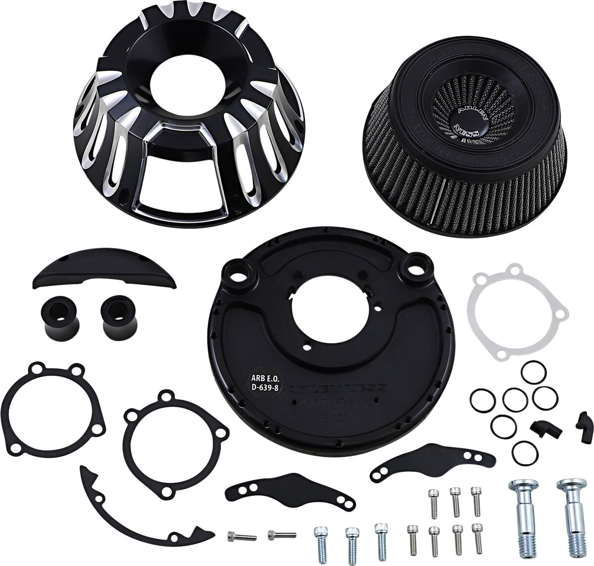 ARLEN NESS AIR CLEANER KIT INVERTED BIG SUCKER DEEP CUT BLACK 18-931