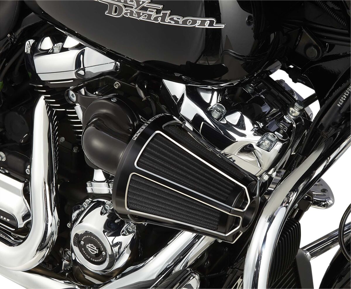 ARLEN NESS AIR CLEANER KIT MONSTER SUCKER WITH COVER BEVELED BLACK 81-036