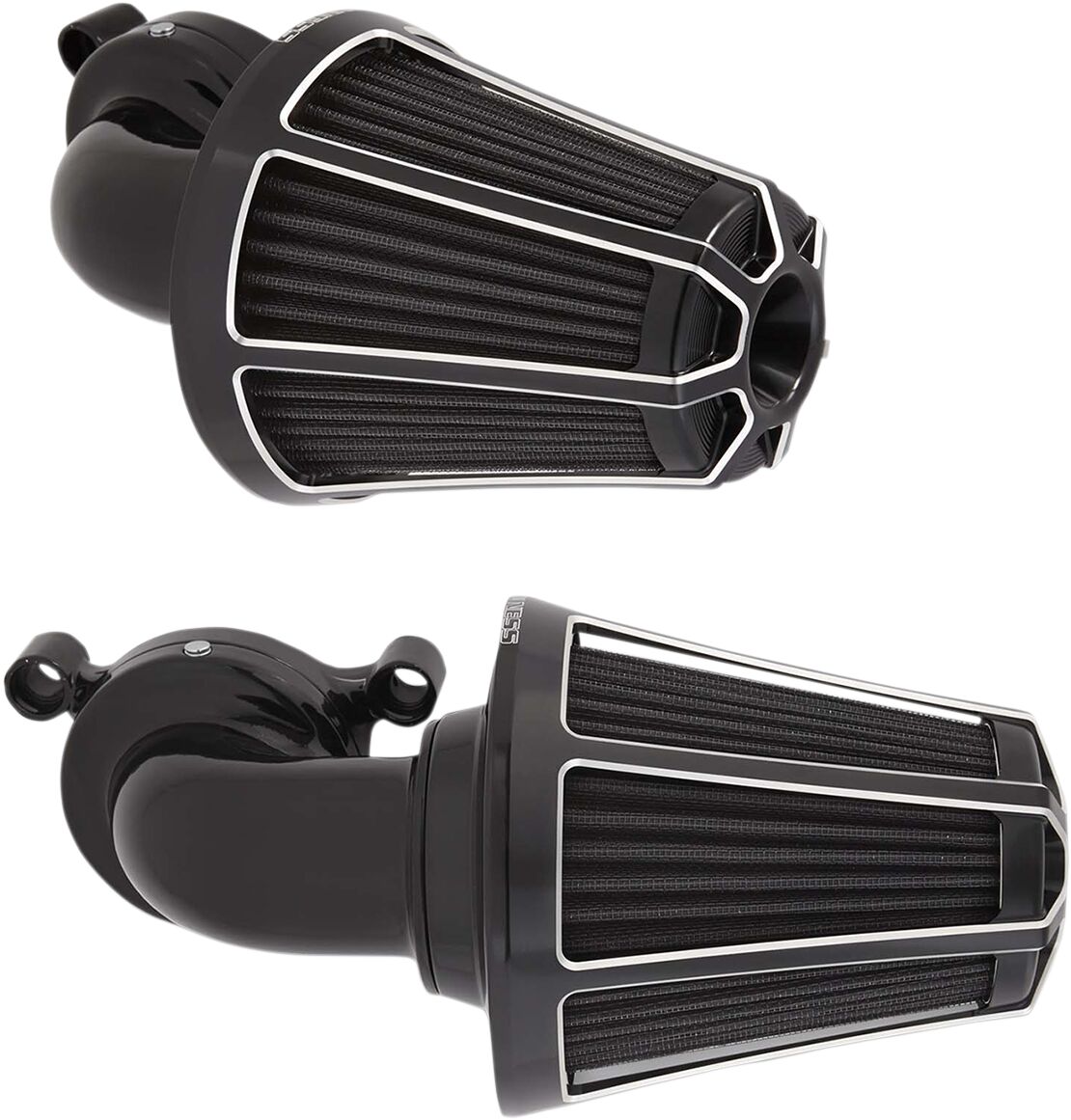 ARLEN NESS AIR CLEANER KIT MONSTER SUCKER WITH COVER BEVELED BLACK 81-036