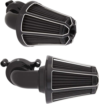 ARLEN NESS AIR CLEANER KIT MONSTER SUCKER WITH COVER BEVELED BLACK 81-036