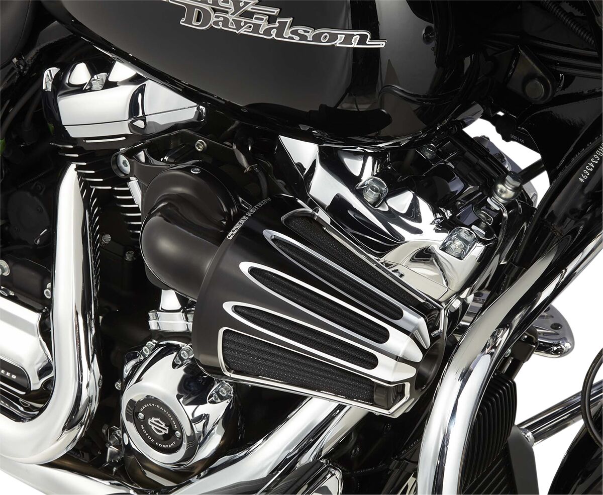 Arlen NESS Air Cleaner Kit Monster Sucker with Cover Deep Cut Black 81-037