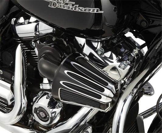 Arlen NESS Air Cleaner Kit Monster Sucker with Cover Deep Cut Black 81-037