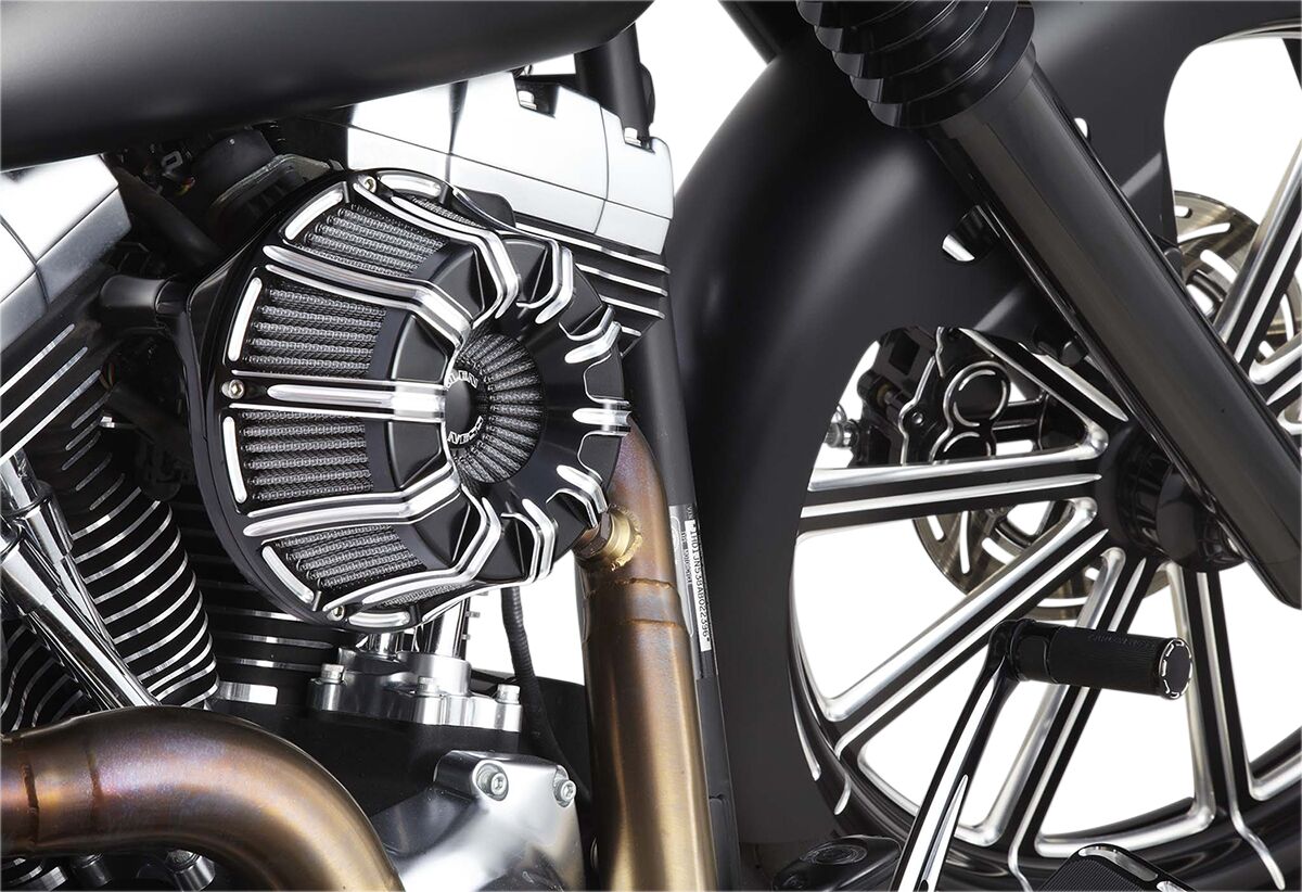 ARLEN NESS AIR CLEANER KIT INVERTED BIG SUCKER 10-GAUGE BLACK 18-947