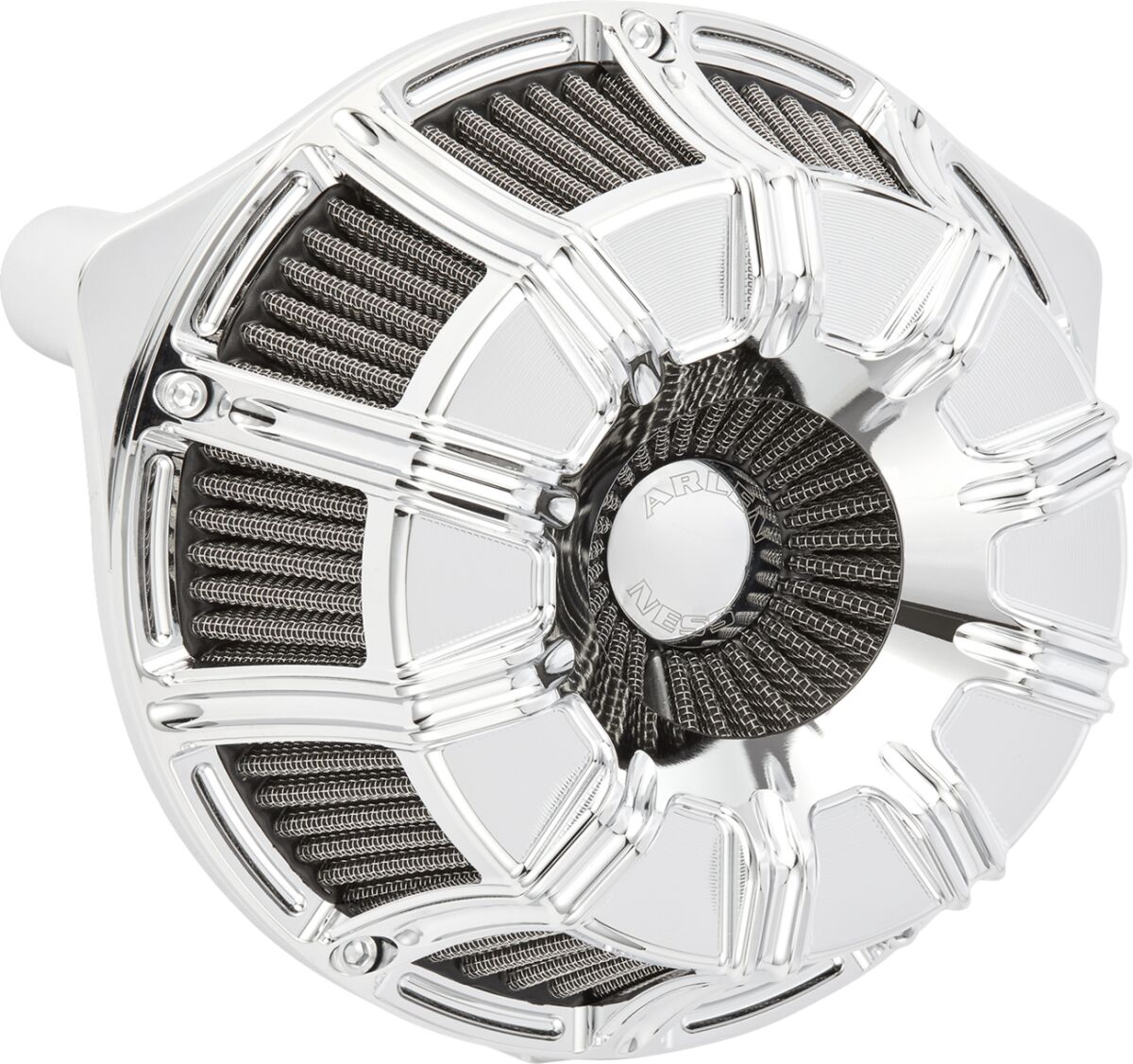ARLEN NESS AIR CLEANER 10-GAUGE INVERTED CHROME 600-222