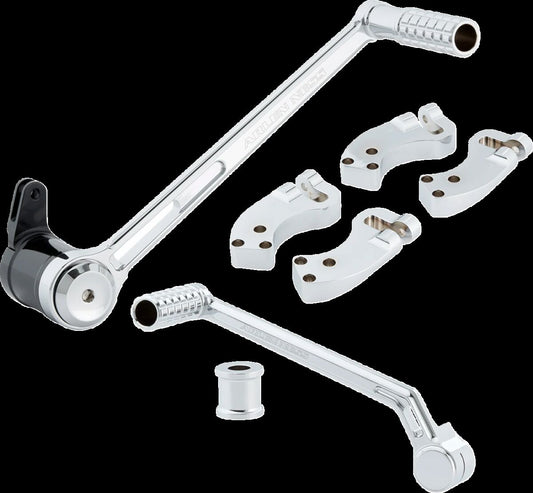 ARLEN NESS 4 Inch Extended Foot Control Kit - Chrome 410-037