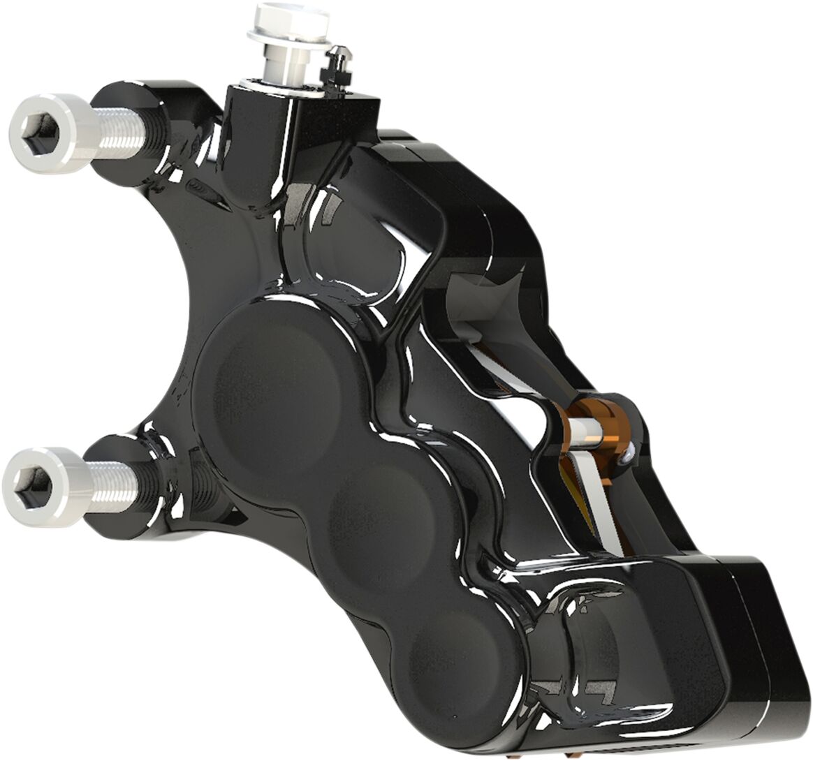 ARLEN NESS BRAKE CALIPER 6-PISTON FRONT BLACK 02-215