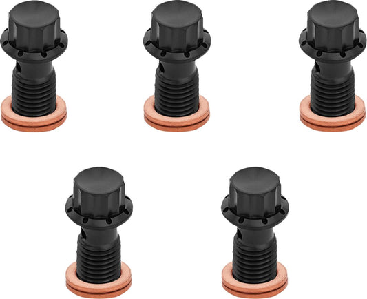 Arlen NESS Bolt Banjo 5-PK M12x1.25 Black 12-PT DUAL F/R MC Softail 300-864