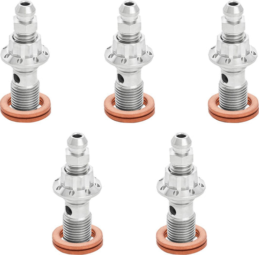 Arlen NESS Bolt Banjo Bleeder 5-PK 12-PT 10mm FR Caliper Polished TOUR 300-866