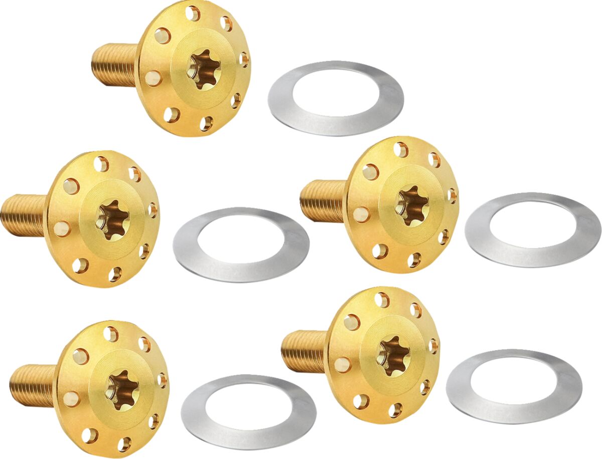 ARLEN NESS BOLT KIT ROTOR REAR HOLESHOT 5 PACK HUB MOUNT, GOLD 300-908