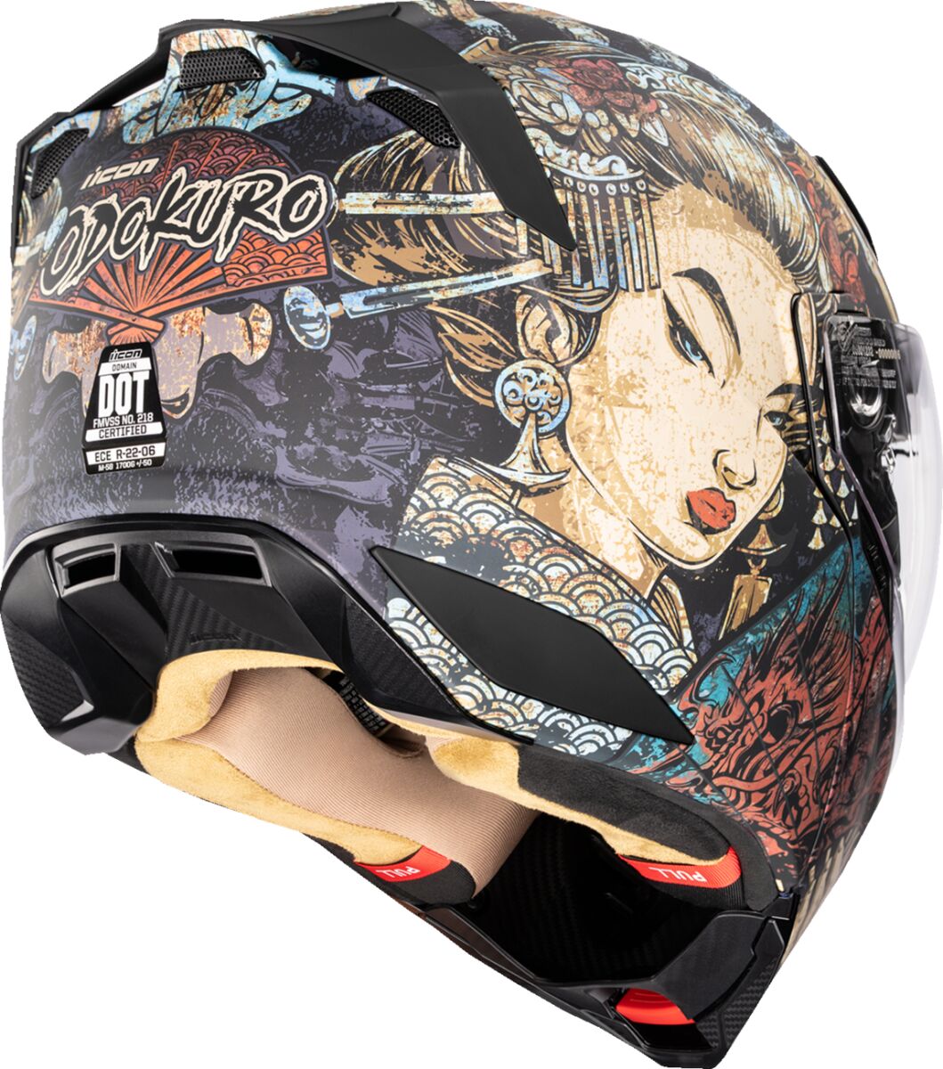 ICON HELMET THRESHOLD ODOKURO BLACK 0100-2719