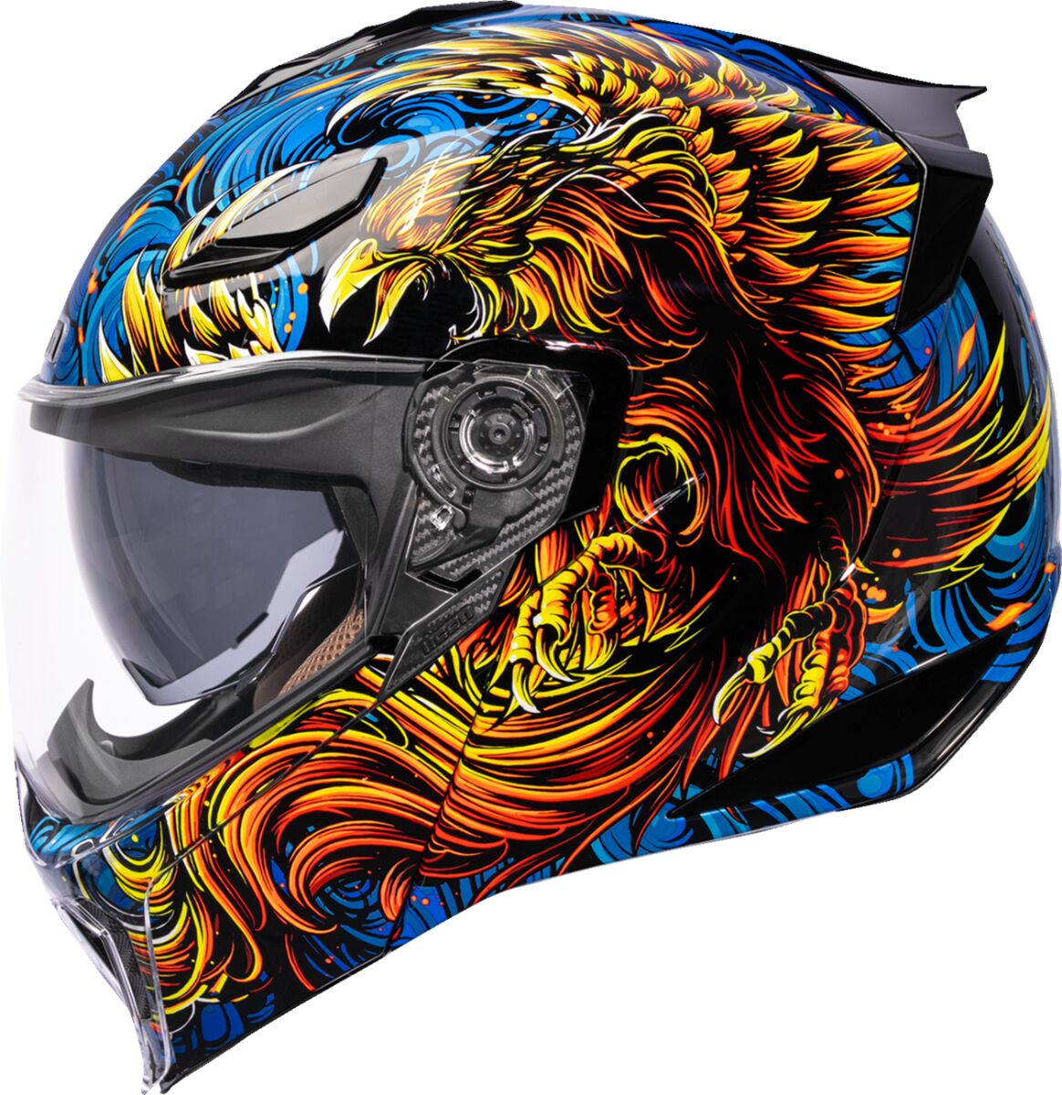 ICON HELMET THRESHOLD BURNBIRDIEBURN BLUE LG 0100-2724