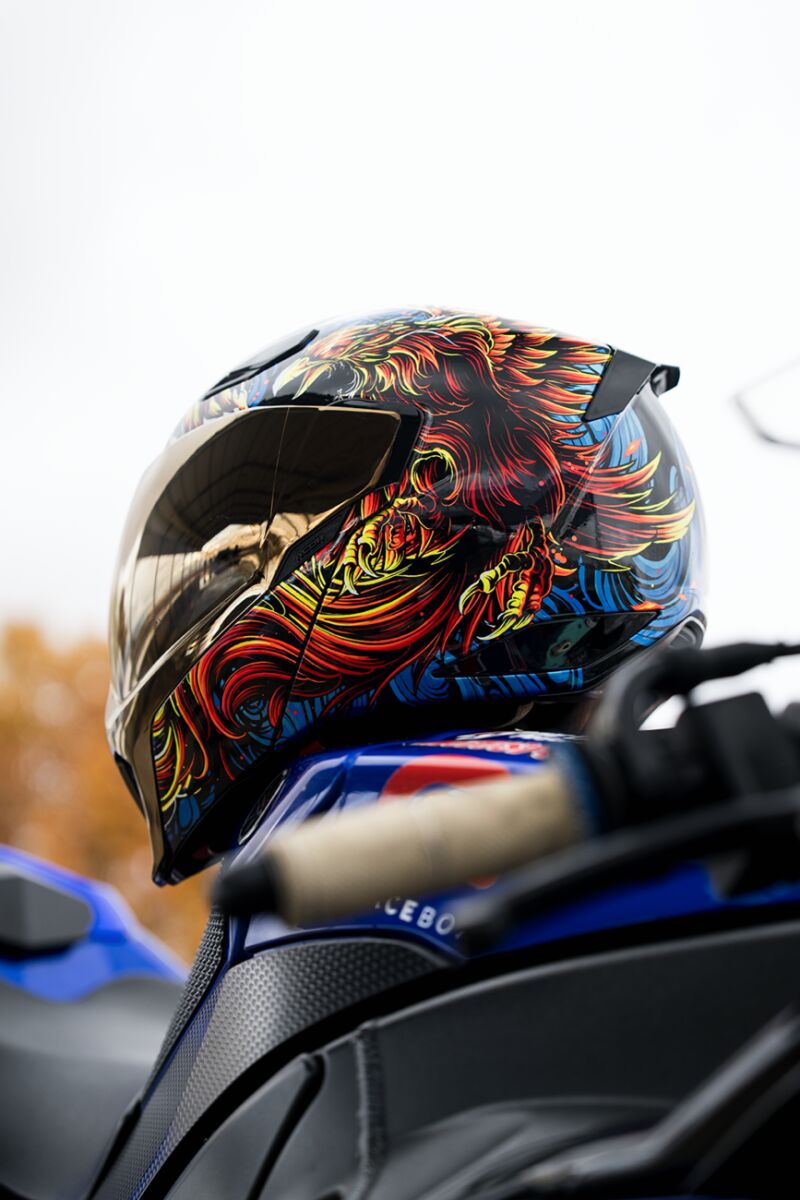 ICON HELMET THRESHOLD BURNBIRDIEBURN BLUE XL 0100-2725
