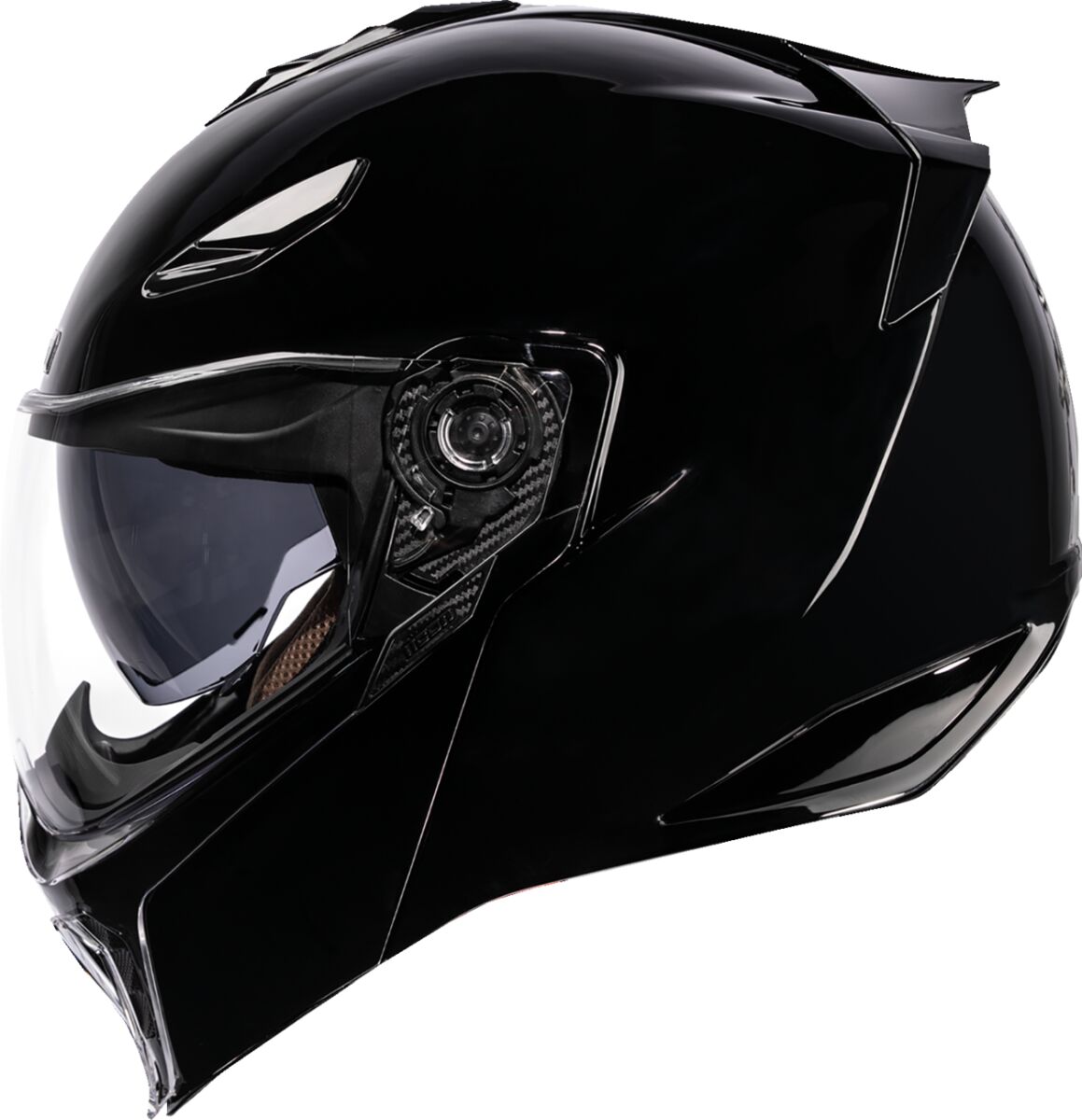 ICON HELMET THRESHOLD GLOSS BLACK 2X 0100-2816