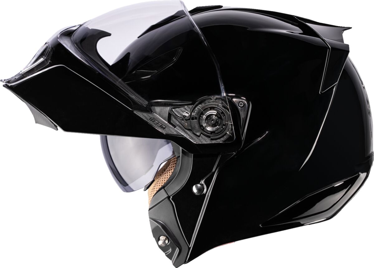ICON HELMET THRESHOLD GLOSS BLACK 3X 0100-2817