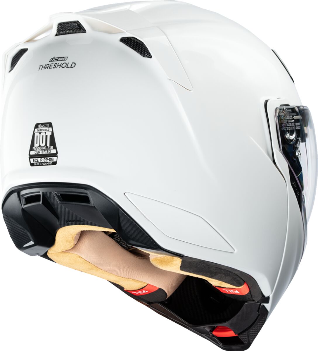 ICON HELMET THRESHOLD GLOSS WHITE 2X 0100-2823