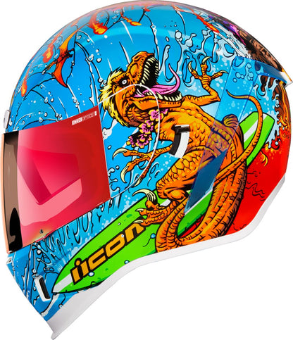 ICON HELMET AIRFORM DINO FURY BLUE 0101-14791