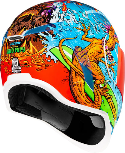 ICON HELMET AIRFORM DINO FURY BLUE 0101-14791