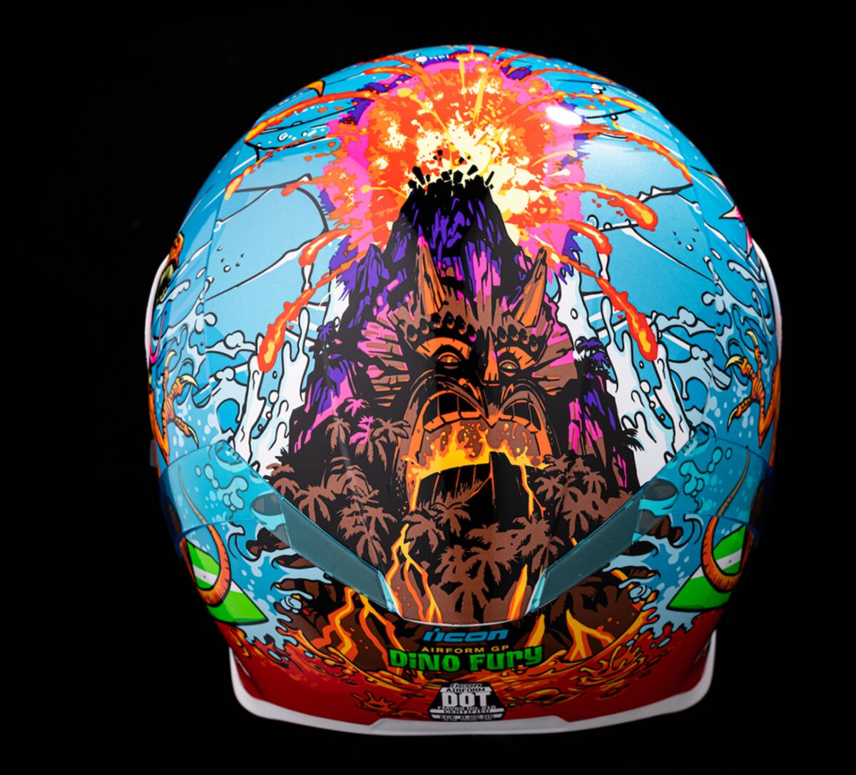 ICON HELMET AIRFORM DINO FURY BLUE 0101-14791