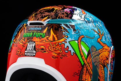 ICON HELMET AIRFORM DINO FURY BLUE 0101-14791