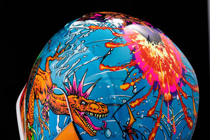 ICON HELMET AIRFORM DINO FURY BLUE 0101-14791