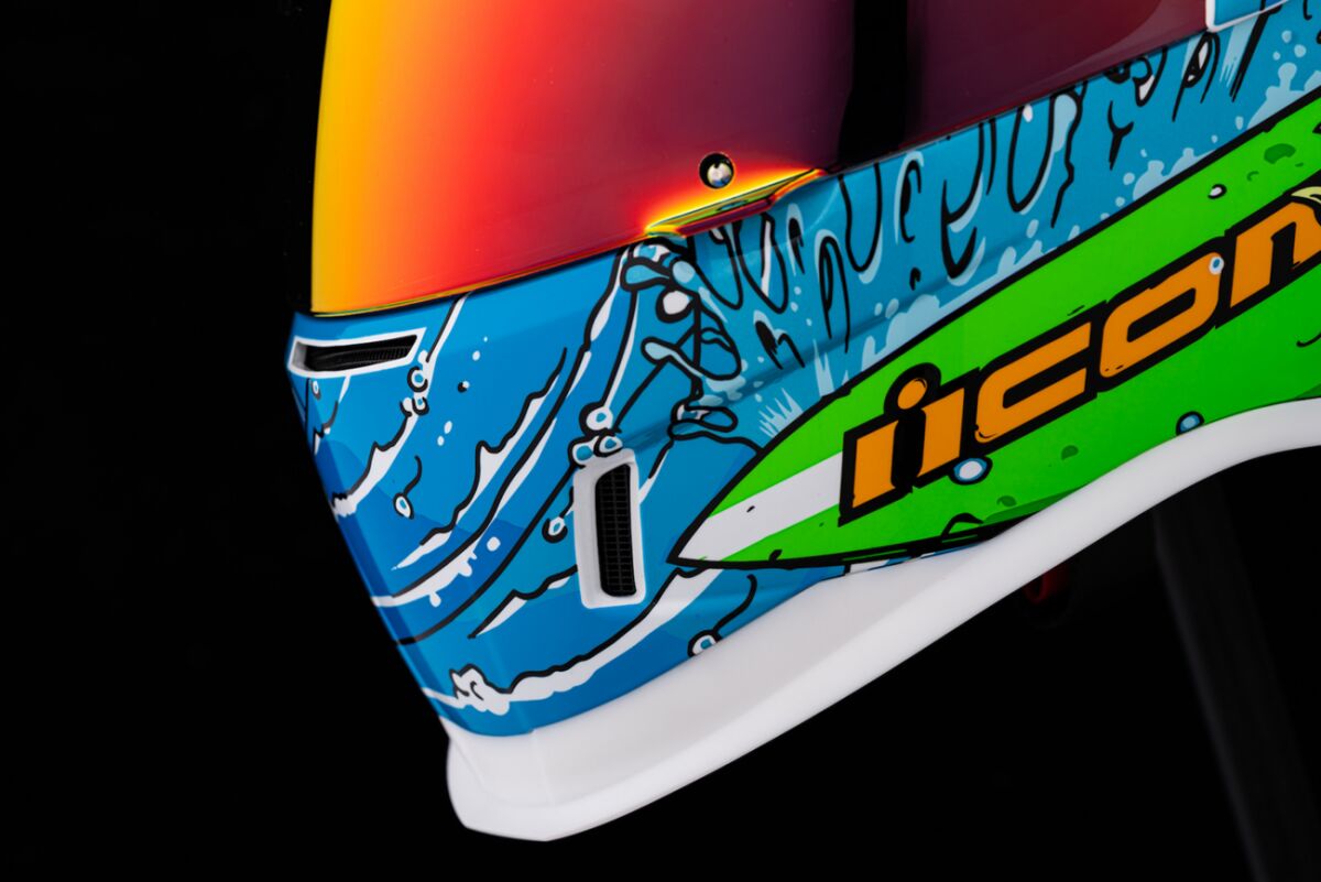 ICON HELMET AIRFORM DINO FURY BLUE 0101-14791