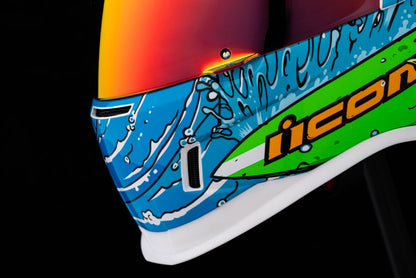 ICON HELMET AIRFORM DINO FURY BLUE 0101-14791