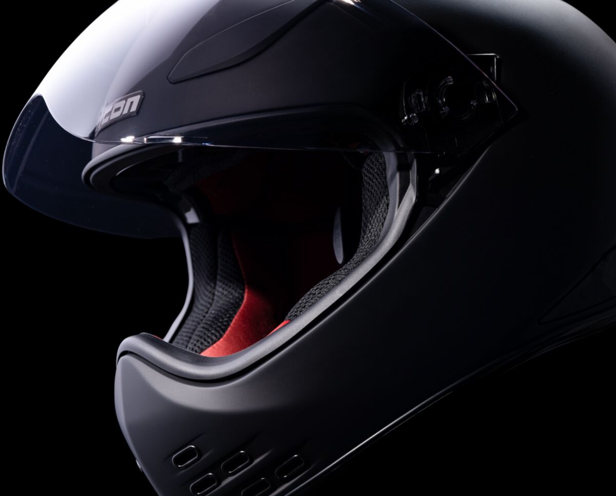 ICON HELMET DOMAIN RUB BLACK 2X 0101-14921
