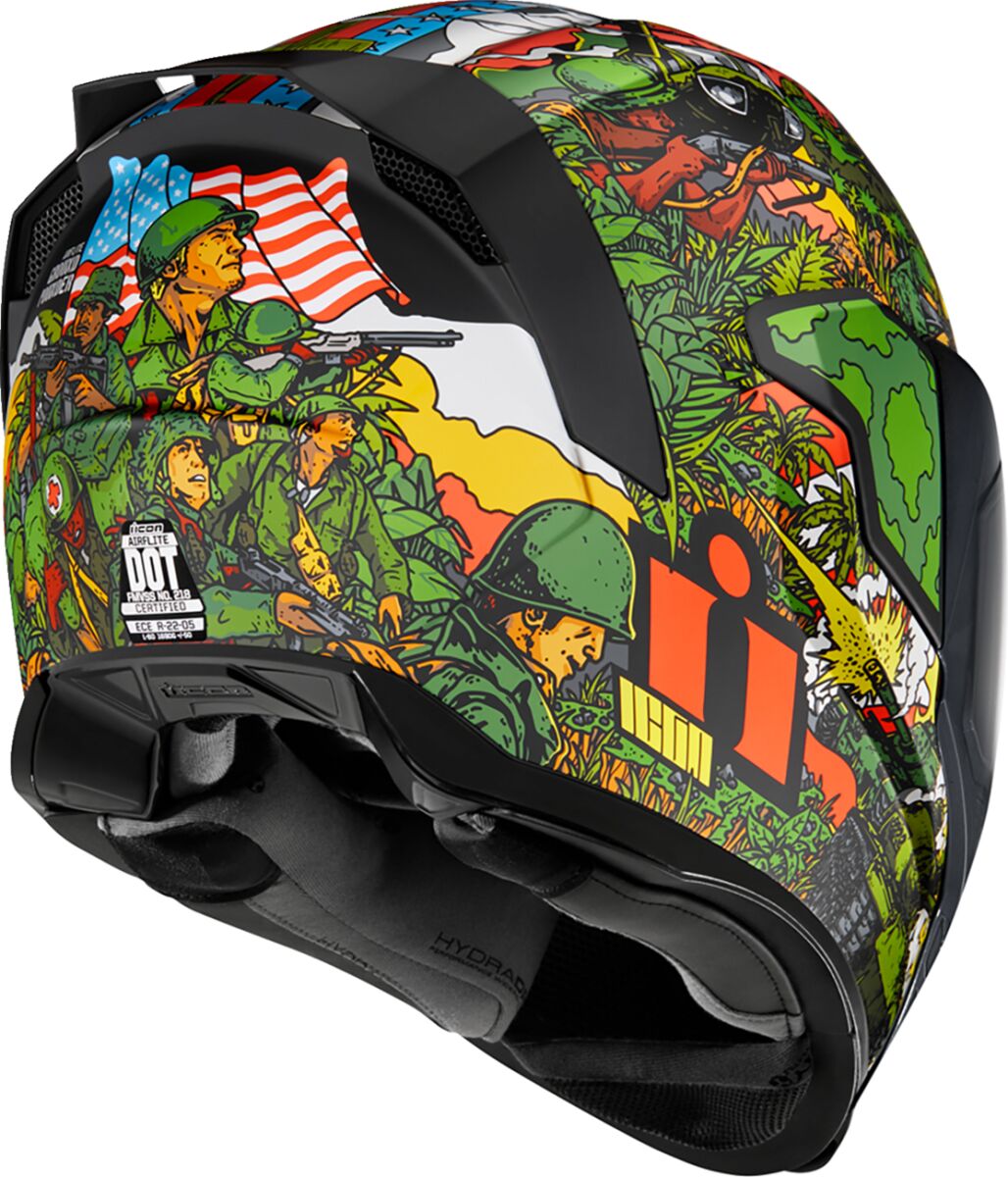 ICON HELMET AIRFLITE GP23 GREEN MD 0101-15059