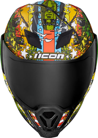 ICON HELMET AIRFLITE GP23 GREEN MD 0101-15059