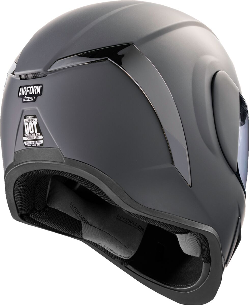 ICON HELMET AIRFORM DARK RUB BLACK 0101-15451